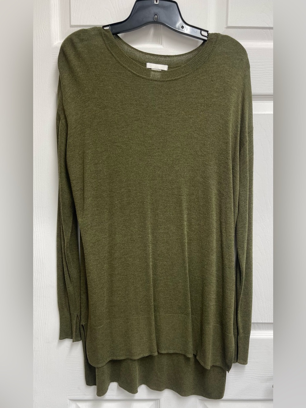 H&M Women's Olive Crewneck Tunic Sweater Sz M